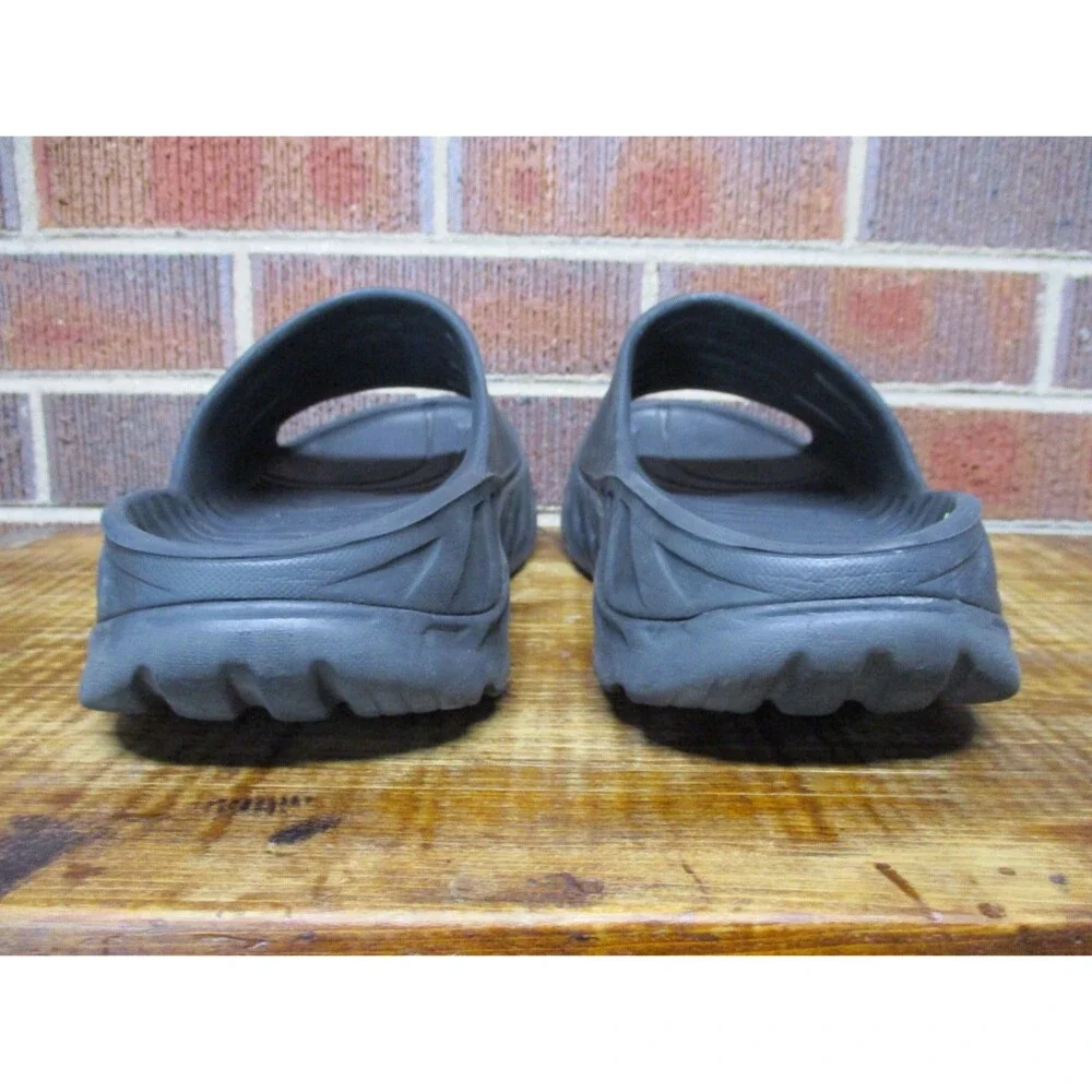 Hoka One One Mens Ora Recovery Slide Sandals Black Sport Shoes Size 10